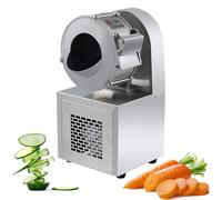 GYKOZY Affettatrice elettrica per Patate e Cavolo, Tritatutto e affettatrice Professionale per Verdure in Acciaio Inox, con Lame da 2,3 mm/3 mm/4 mm/6 mm, Ideale per la ristorazione ad Alto (3mm)