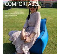 GYKOZY Divano Gonfiabile, Divano ad Aria Pieghevole Portatile per Una Sola Persona, Adatto per Campeggio all'aperto, Campeggio, Famiglia (Navy Blue)