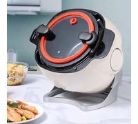 GYKOZY Macchina da Cucina Commerciale da 2000 W, Macchina da Cucina Automatica Macchina per friggere ruotabile a 360 °, Padella Antiaderente Multifunzione Agitatore per pentola