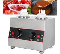 GYKOZY Scaldabottiglie di Cioccolato, scalda Salsa elettrica in Acciaio Inossidabile con 2 Griglie (650 ml/Bottiglia), pentola riscaldante per Cioccolato al Formaggio