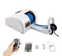 GYKOZY Verricello Elettrico per Ancore da 12 V per imbarcazioni con Telecomando e Cima Intrecciata Blu da 30 Metri, Kit verricello Marino per impieghi gravosi per Ancore Fino a 9 kg.