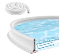 Gykutix Barriera Doccia Ferma Acqua 2M - Autoadesiva Guarnizione Doccia Sottoporta, Guarnizione Impermeabile Antimuffa per Bagno, Gomma Guarnizioni Box Doccia per Angoli Lavabo Vasca, Bianco