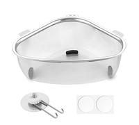 Gykutix Scolapasta da Lavello Triangolare Filtro Lavandino Cucina in Acciaio Inox Colino da Lavello Multifunzionale Scolapiatti da Lavello per Lavare Verdure e Frutta, Applicabile a Raccolta Rifiuti