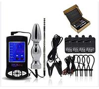 GYLEJWH Scossa Elettrica Plug Anale Anello Pene Dildo Anale Capezzolo Morsetti Uretrali Dilatatori Pad per La Stimolazione Elettrica Nervstimulator Torture