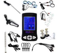 GYLEJWH Terminali Ventosa Electro Shock Sesso Giochi per Capezzoli Spina Anale Catetere Pastiglie Massaggio Sonoro Penisringe Elettrico Adulti Stimolazione SM per Uomo Donna Coppia