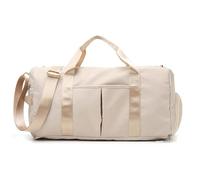 Gym Bag For Women With Shoe Compartment sturdy Lightweight Yoga Large Handbag(Beige)