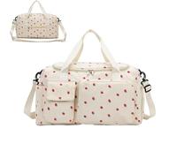 Gym Bag Large, Sports Storage Tote, 18,9 x 9,45 in Shoes Compartment, Portable Training Gear, Travel Accessories for Women's Fitness, Girls' Workout, Lightweight Design, Spazioso, beige, Se référer au