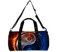 Gym Bags Travel Duffel Bag Sports Tote for Women and Men,yin yang gossip,Shoulder Strap Carry on Bag