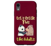 Gym Bicipiti Let's Settle This Like Adults Citazione Braccio-Wrestling Custodia per iPhone XR