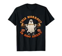 Gym Fitness Ghost Halloween This Workout Is Boo Foglio Maglietta