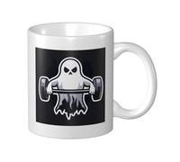 Gym Ghost Lifting A Barbell, elegante tazza da caffè Tee Drinkware tazza d'acqua per casa ufficio 325 ml