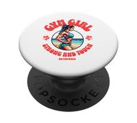 Gym Girl Strong and Tough Fitness Motivation Design PopSockets PopGrip Adesivo