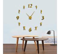GYM grandi orologi da parete fai da te senza cornice orologio da parete design moderno sala fitness arte da parete bodybuilding orologio fai da te regalo per gli appassionati