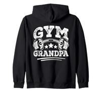Gym Grandpa Stars Dumbbell Motivation Felpa con Cappuccio