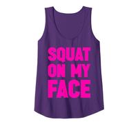 Gym Humor Funny Weightlifting Joke Cute Workout Squat On My Face Canotta Unisex Adulti Nero Small Canottiera Senza Maniche