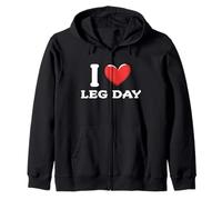 Gym I Love Leg Day Felpa con Cappuccio