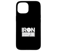 Gym Iron Discipline Motivation Workout Fitness Men Women Custodia per iPhone 15