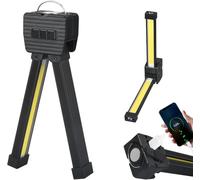 Gym Lamp for Posing, Portable Magnetic LED Posing Lamp, 180 Degree Handheld Folding Magnetic Work Light Flashlight with Hang Hook,7-Level Dimming And 4 Light Modes, USB Rechargeable