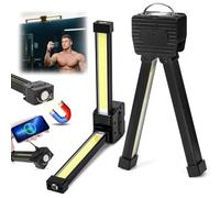 Gym Lighting Posing Lamp, Portable Magnetic LED Flashlight with 7th Gear Dimming & 180 gradi Folding USB Ricaricabile, Gym & Camping Essentials