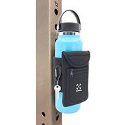 Gym Mate Custodia magnetica per bottiglia d'acqua per palestra, si attacca magneticamente alla superficie metallica in modo che la bottiglia sia sempre a portata di mano. Tasche per accessori per