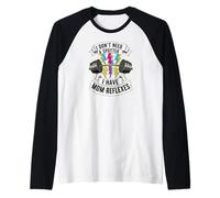 Gym Mom I Dont Need A Spotter Mom Reflexes Maglia con Maniche Raglan