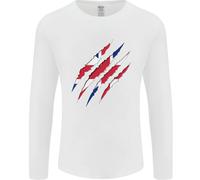 Gym The Union Jack Flag Claw Effect UK Uomo Long Sleeve T-Shirt