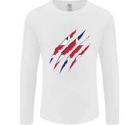 Gym The Union Jack Flag Claw Effect UK Uomo Long Sleeve T-Shirt