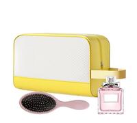 Gym Toiletry Bag, Waterproof Storage Organizer, Large Capacity Makeup Pack, Zippered Travel Accessories, Ideal Beach, Fitness, Vacation, 10.24x4.13x6.3 inch, Straw Yellow, Se référer au descriptif