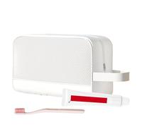 Gym Toiletry Bag, Waterproof Storage Organizer, Large Capacity Makeup Pack, Zippered Travel Accessories, Ideal Beach, Fitness, Vacation, 10.24x4.13x6.3 inch, Luna bianca, Se référer au descriptif