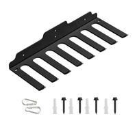 Gym Wall Rack, Heavy Duty Barbell Hanger, 16.14x5.9x2.36 inches 8 Hook Storage Organizer, Walls Mount Weight Holder, Space Fitness Gear for Home Equipment and Accessories