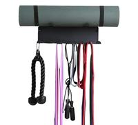 Gym Wall Storage - Heavy Duty Wall-Mounted Shelves and Equipment Organizer with Space-Saving Design | Multi-Purpose Gym Storage Hanger for Exercise Room Home Training Yoga Workout Fitness Accessories