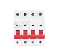 GYM10 4Pole Mini Circuit Breaker 6A-63A Din Rail MCB with ON OFF Indiactor CE CB Approved 6KA MCB, Parti(6A)