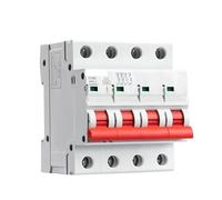 GYM8 4Pole Din Rail Switch Minature Circuit Breaker 6A-63A Din Rail MCB 400V with ON OFF Indiactor MQXFCZUX(50A)