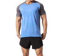 GYMAPE Canotte da Allenamento atletiche da Uomo Camicie da Corsa muscolari comode Traspiranti Allenamento Quick Dry Gym Activewear Blu XXL