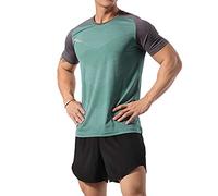 GYMAPE Canotte da Allenamento atletiche da Uomo Camicie da Corsa muscolari comode Traspiranti Allenamento Quick Dry Gym Activewear Verde 3XL