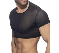 GYMAPE Uomo Semi-Trasparente Mesh Coltura Canotta Camicie Slim Fit Nero S
