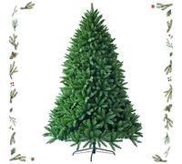 GYMAX 230 cm Albero di Natale, 1968 Rami in PVC, Folto e Realistico, Base Pieghevole in Metallo, Montaggio Facile (Stile 3)