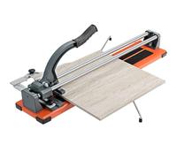 GYMAX 24" Tagliapiastrelle Professionale, Tagliapiastrelle Manuale per Uso Domestico, Taglio Piastrelle Risparmia Sforzo, di Metallo, Rosso Arancio, 80x15x7,5 cm