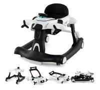 GYMAX 6 in 1 Girello a Spinta Neonato 6 a 12 Mesi, Pieghevole con Luci e Suoni, Altezza e Velocità Regolabili, Carrllo Primi Passi per Bambini, 72,5 x 64 x 54 cm (Bianco)