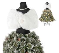 GYMAX Albero di Natale Pre-illuminato 150 CM a Forma di Manichino, con Torso Femminile, Sciarpa, Collana, 465 Punte di Rami, 50 Luci LED Globe, Decorazione per Feste (Modello 2)