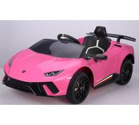 GYMAX Auto Elettrica per Bambini 12V, Auto Cavalcabile, 3 Velocità, Suono del Motore, Telecomando, Avvio Morbido, Musica, Clacson, USB, Cintura di Sicurezza, Regalo per Bambini 3+ Anni (Rosa)