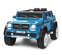 GYMAX Auto Giocattolo per Bambini, Macchina Elettrica con Velocità Regolabile, Controllo con Telecomando, Auto Adatta per Bambini tra 3 e 8 Anni, 118x67x57 cm (Blu)