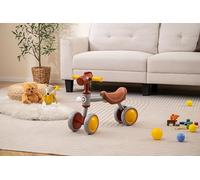 GYMAX Bicicletta di Equilibrio a 4 Ruote per Bambini, Bici a Forma di Puledro Adorabile, Senza Pedali con Ruote Antiscivolo in Schiuma EVA, Bambini 18-36 Mesi