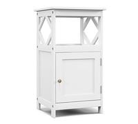 GYMAX Mobiletto per Bagno, Mobiletto Salvaspazio per Bagno con Anta e Vano Aperto, Mobile Multiuso per Bagno, Soggiorno, Camera da Letto, Ingresso, Corridoio, 40 cm x 40 cm x 74 cm (L x P x A)