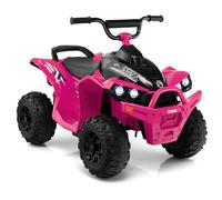 GYMAX Quad Elettrico per Bambini 12V, ATV Batteria con Velocità Alta/Bassa, Avanti/Indietro, Clacson, Musica, Fari a LED, Quadriciclo Motorizzato Giocattolo per Ragazzi dai 3 agli 8 Anni (Rosa)