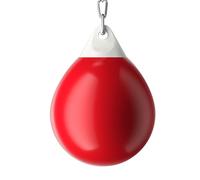 GYMAX Sacco ad Acqua per Boxe da 50 kg, con Accessori per Appendere e Riempire, Sacco da Boxe per Palestra Casa Ufficio, per Bambini ed Adulti, φ45 cm (Rosso)