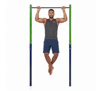GYMAX Sbarra Trazioni, Barra per Trazioni | Parallele Ginnastica con Altezza Regolabile su 5 Livelli e 2 Ancoraggi, per Esterno per Bambini e Adulti, Portata 110 kg