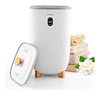 GYMAX Secchio Scalda Asciugamani da 35L, Scalda Asciugamani e Asciugatore 2 in 1 con Riscaldatore PTC e Porta Dischi Profumati, Scaldasalviette Elettrico da Bagno con Timer e Spegnimento Automatico