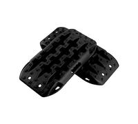 GYMAX Set di 2 Tappetini di Trazione, Piastra di Rilascio Contro Sabbia, Fango, Neve, Carico di 10 Tonnellate, per Veicoli Pesanti, Camper, Auto, Camion (58 x 31 x 6 cm, NERO)