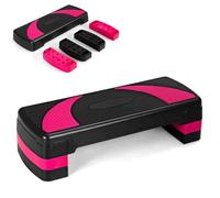 GYMAX Stepper Fitness Regolabile in Altezza, Pedana Step con 3 Livelli (10/15/20cm), Step da Aerobica Piattaforma per Allenamento Domestico, Dispositivo Fitness Multifunzionale, Portata 250kg